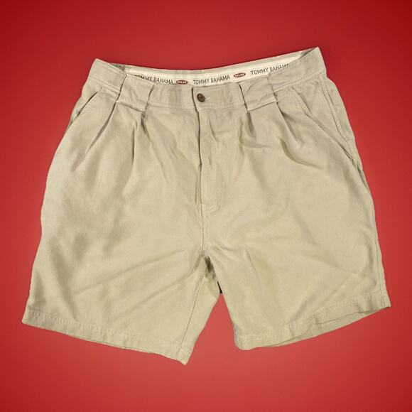 Tommy Bahama Brown Silk Relax Short Sz 36 Pleated Front Pockets Casual Belted - Picture 1 of 8